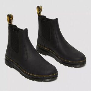 Dr. Martens Embury Leather Casual Chelsea Boots Black